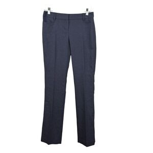 Express Columnist Barely Boot Pants Navy Burgundy Print Women's Size 2R NWT